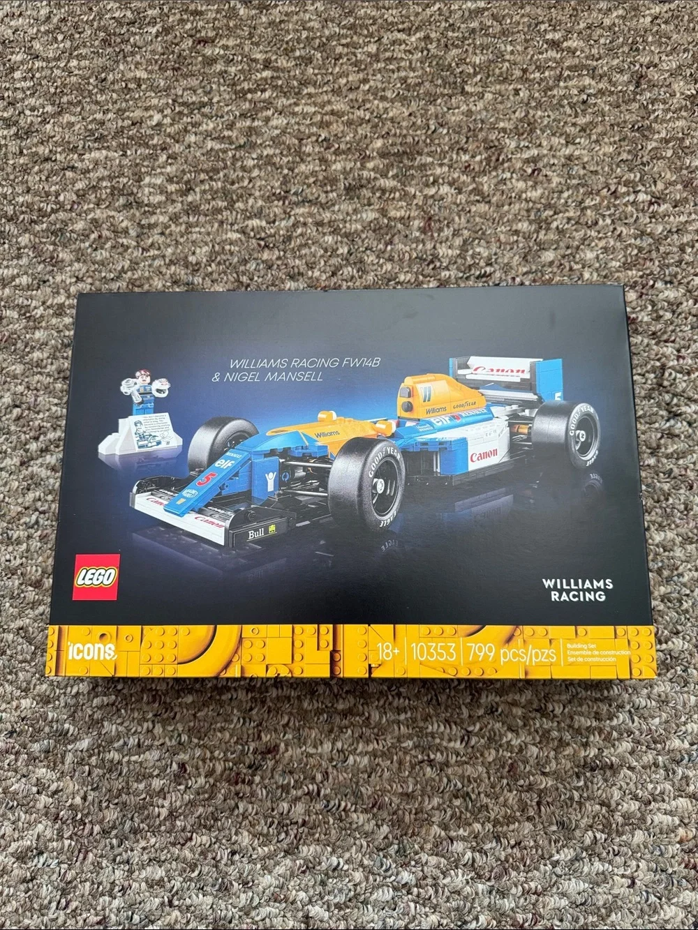 Lego Williams Racing Model Car - Blue, Yellow, Black